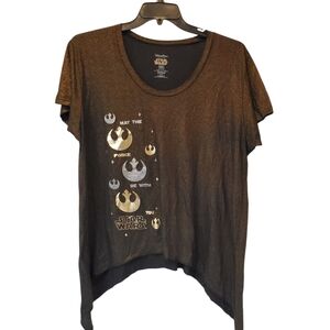 🎆Star Wars Black and Gold Women's Tee Size XXL